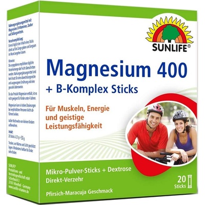 Витамины SUNLIFE (Санлайф) Magnesium 400 + B-Komplex Sticks Магнезиум 400 + В-Комплекс стик 20 шт